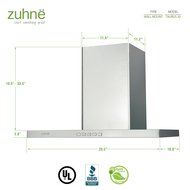 Zuhne Taurus 30 inch Kitchen Wall Mount Vented/ Ductless Stainless Steel Range Hood or Stove Vent with Energy... N2