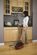 SEBO 9687AM Airbelt K3 Canister Vacuum with ET-1 Powerhead and Parquet Brush, Red - Corded N4