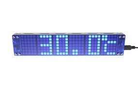 INFMETRY LED Dot Matrix Digital Clock-Date and Temperature Display-Custom Word Display N6