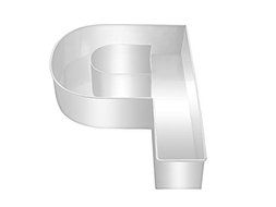 14" ALPHABET "P" BIRTHDAY WEDDING ANIVERSARY CAKE TIN N4