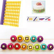 Docooler 26 Letters Shapes Biscuit Cake Mould Fondant Decorating Impress DIY Cutter Mold Tools N2
