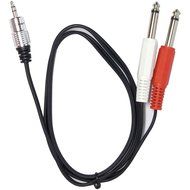 HENGSHENG&reg; 3FT 3.5mm 1/8 inch TRS Stereo Male to 2 Dual 6.35mm 1/4 inch Mono TS Male Y Splitter Cable N5