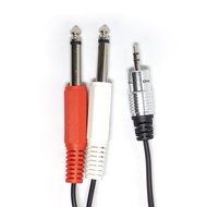 HENGSHENG&reg; 3FT 3.5mm 1/8 inch TRS Stereo Male to 2 Dual 6.35mm 1/4 inch Mono TS Male Y Splitter Cable N6