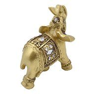 Lucky Golden Elephant Ornament Resin Craft Garden Gift Home Decoration N3