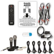 Acoustic Audio AAT1000 Tower 5.1 Speakers with USB Bluetooth Optical Input 2 Mics and 5 Extension Cables N2