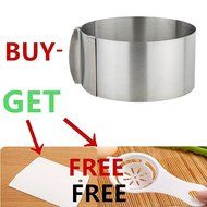 3 IN 1 Cake Ring Set 6 to 12 Inch Adjustable Retractable Stainless Steel Ankoow Circle Round Mousse Tiramisu Mold... N8
