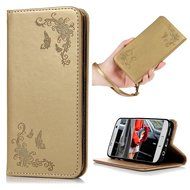 S7 Case,Samsung Galaxy S7 Case - Wallet Embossed Flowers Smart Magnetic Close High Quality Premuim PU Leather... N38