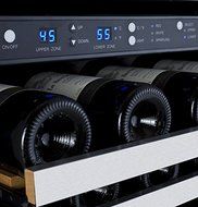 FlexCount Series 56 Bottle Dual Zone Freestanding Wine Refrigerator N7