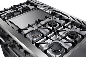 Thorkitchen HRD4803U 48" Freestanding Professional Style Dual Fuel Range with 4.2 and 2.5 cu. ft. Double Oven,... N5