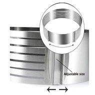 Findmecatalog Cade Adjustable Stainless Steel Mousse Mould Layer Cake Slicer Kit Silver Color