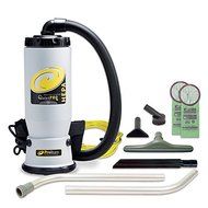 ProTeam Vacuum Backpack 6 Quart QuietPro BP Backpack HEPA Vacuum with Carpet Two-Piece Wand Tool Kit