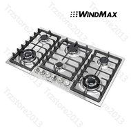 WindMax 34" Titanium 6 Burners Built-In Stoves NG/LPG Cooktops Cooker~US Stored#68023