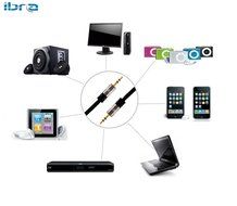 IBRA 3 Feet 3.5mm Auxiliary Audio Jack Cable AUX Cable - Gun N9