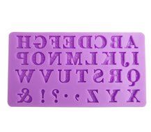 OUMOSI Mini Letters Alphabet Silicone Molds Fondant Cake Decorating Tools (Color Random)
