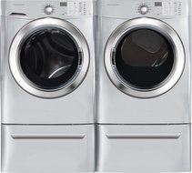 Frigidaire FFSG5115PA 7.0 Cu. Ft. Classic Silver Stackable With Steam Cycle Gas Dryer N4