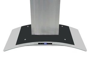 Cosmo COS-668AS900 36" Wall Mount Range Hood with Glass &amp; Touch Controls N2
