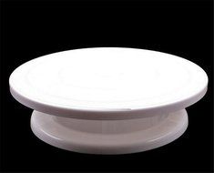 Yingwei Cake Turntable Revolving Cake Decorating Stand Cake Stand,Elegant White N2