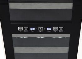 Whynter WC-181DS 18 Bottle Dual Zone Touch Control Wine Cooler, Black with Stainless Steel Trim N4