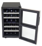 Whynter WC-181DS 18 Bottle Dual Zone Touch Control Wine Cooler, Black with Stainless Steel Trim N5