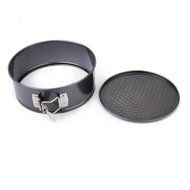 Foxnovo Cake Tin Round Non Stick Loose Base Deep 24 x 7cm (Black) N4