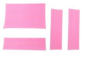 Cake Decoration Silicone Set - Lace Embossing Impression DIY Cake Fondant Decorating Mold - 4pc 10.5 x 0.2 x 15.5... N3