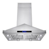 GOLDEN VANTAGE 30" Island Mount Stainless Steel Range Hood Vent GV-GL9001-30 w/2 Baffle Filters N3