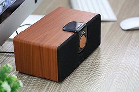 Artchros USB Powered Multimedia HD Speakers/ Wood Soundbar/ Boombox-Elegant Design-Mahogany Pattern N4