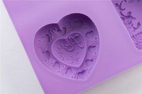 4 Cavity Lovely Handmade DIY Soap Mold Angel Rose Heart for Wedding Party etc N3