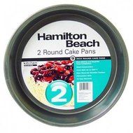 Hamilton Beach Set of 2 Non-Stick Round 9&quot; Cake Pans