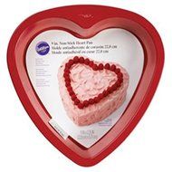 Wilton Non-Stick Heart Cake Pan 9-Inch, Red Valentines Love