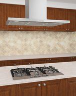 Ancona Rectangle Island Stainless Steel 600 CFM Range Hood, 36-Inch N8