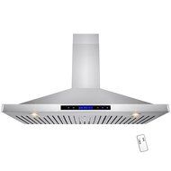 AKDY&reg; 42" Wall Mount Stainless Steel Touch Display Screen Baffle Filter Kitchen Range Hood Powerful Vents N6
