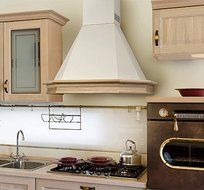 Range Hood Wall Mounted Wood 24" CHR-117 NT AIR. Made in Italy. N2