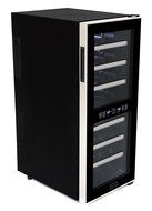 Whynter WC-241DS 24 Bottle Dual Zone Touch Control Wine Cooler, Black with Stainless Steel Trim N3