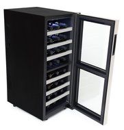 Whynter WC-241DS 24 Bottle Dual Zone Touch Control Wine Cooler, Black with Stainless Steel Trim N5