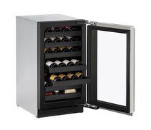 U-Line U3018WCINT61A Built-in Wine Storage, 18", Stainless Steel
