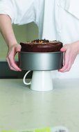 PushPan Round 6 by 2-Inch Aluminum Cake Pan, Silver N12