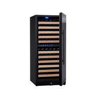 KingsBottle 46 Bottle Dual Zone Wine Cooler, Stainless Steel with Glass Door N5