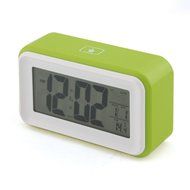 Snooze Digital Alarm Atmo Clock LCD Display Light Sensor Control Temperature N4
