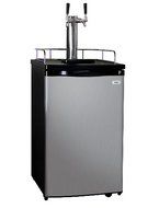 Kegco Full-Size Homebrew Kegerator Dual Faucet Ball Lock Keg Dispenser Black N15