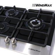 Windmax 35" 4 Burners Kitchen LPG/NG Glass Built-in Oven Gas Hob Cooktops Gas Cooktop Cooker N4