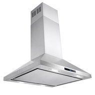 AKDY&reg; 30" Modern Kitchen Island Mount Stainless Steel Powerful Range Hood Cooking Fan LED Display Touch Screen...