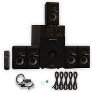 Theater Solutions TS514 Home 5.1 Speaker System with USB Bluetooth Optical Input and 5 Extension Cables N2