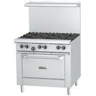 Garland U36-6R Range, 36" Wide, 6 Burners (32,000 Btu), with Oven (38,000 Btu),