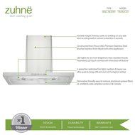 Zuhne Taurus 30 inch Kitchen Wall Mount Vented/ Ductless Stainless Steel Range Hood or Stove Vent with Energy... N5