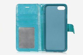 iPhone 7 Case, [4.7 Inch] HLCT PU Leather Case, With Soft TPU Protective Bumper, Built-In Kickstand, Cash And... N24