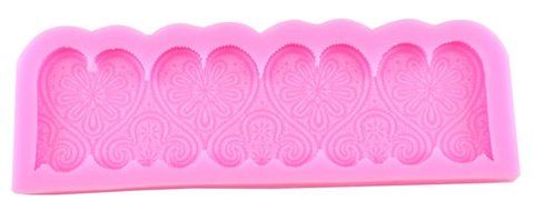 GogoForward Heart Lace Embossed Silicone Fondant Mould Cake Decor N3