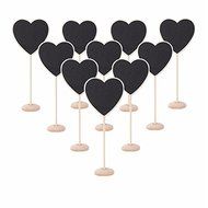 Mini Wooden Board Blackboard Chalkboard Stand Place Wedding Holder Heart Stick N3