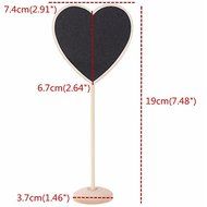Mini Wooden Board Blackboard Chalkboard Stand Place Wedding Holder Heart Stick N5