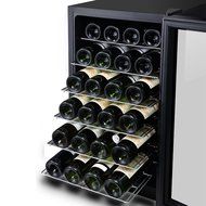 Kalamera 28 Bottle CounterTop Wine Cooler, Freestanding Thermoelectric Refrigerator with Digital Temperature Display N5